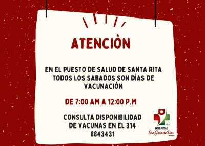 VACUNACION DIARIA SANTA RITA